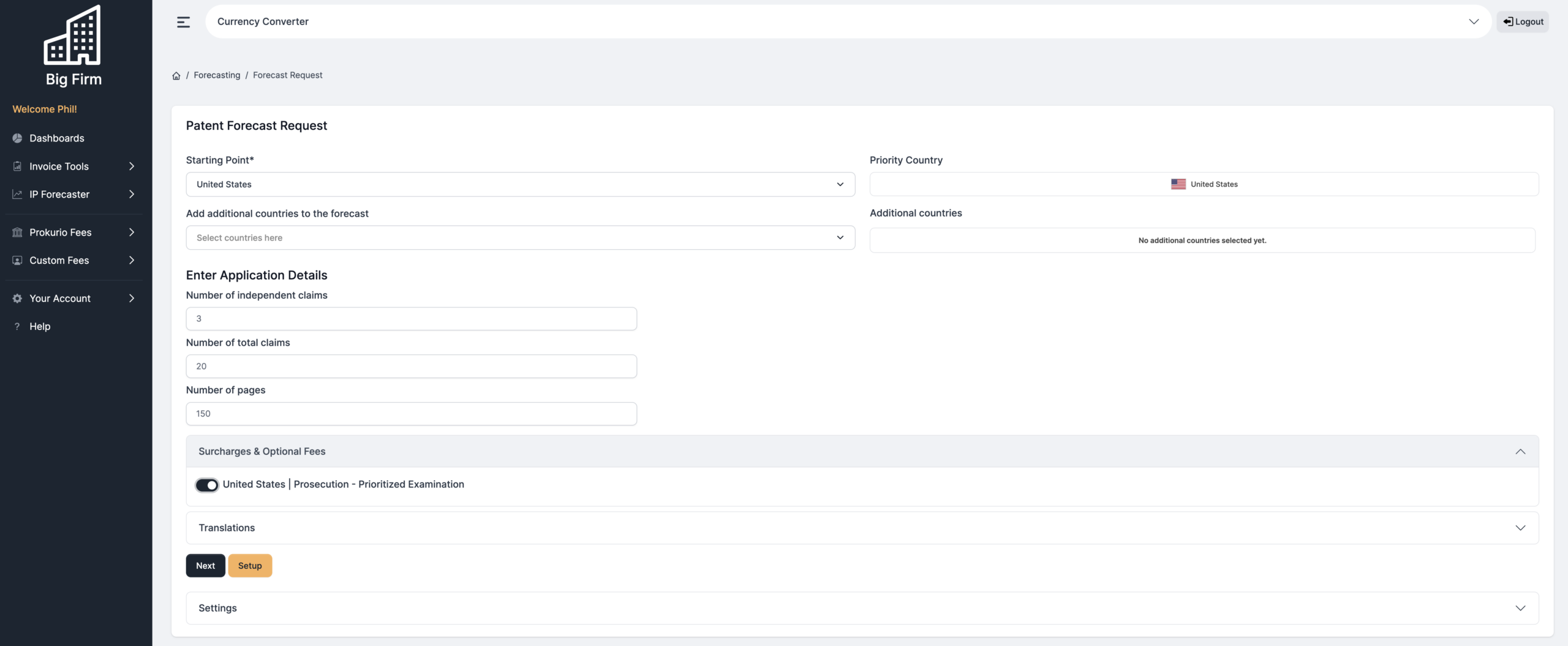 IP Forecaster: New Optional Fee/Surcharge Functionality